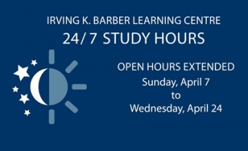 24/7 study hours at the Learning Centre