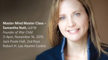 Master Mind Master Class featuring Dr. Samantha Nutt, LLD’10