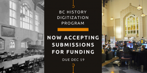 BC History Digitization Program Now Accepting Submissions for Funding