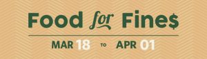 Food for Fines 2019 runs from March 18 until April 1