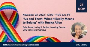 “Us and Them: What it Really Means to Belong” with Nneka Allen